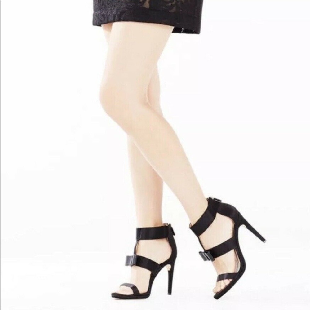 NIB BCBGMaxAzria Black Bow Tie High Heel Stilettos